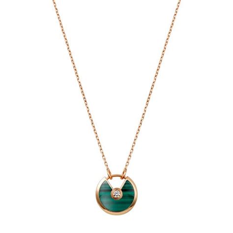 cartier amulette necklace replica|cartier malachite necklace.